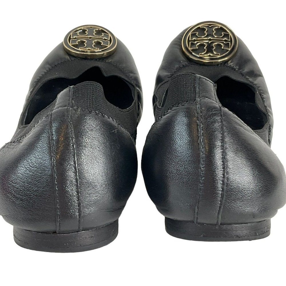 Tory Burch Shoes Womens Size 7.5 Black Caroline Mestico Slipper Soft Calf Flat - Picture 9 of 16